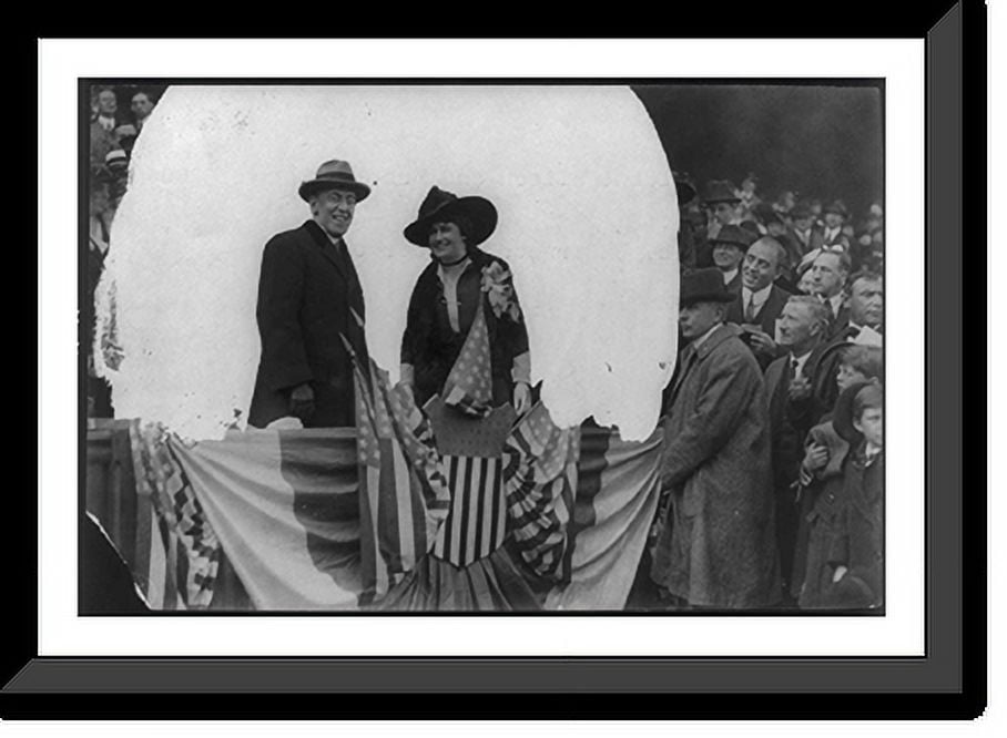 Historic Framed Print, [Woodrow Wilson, half length, standing, facing ...