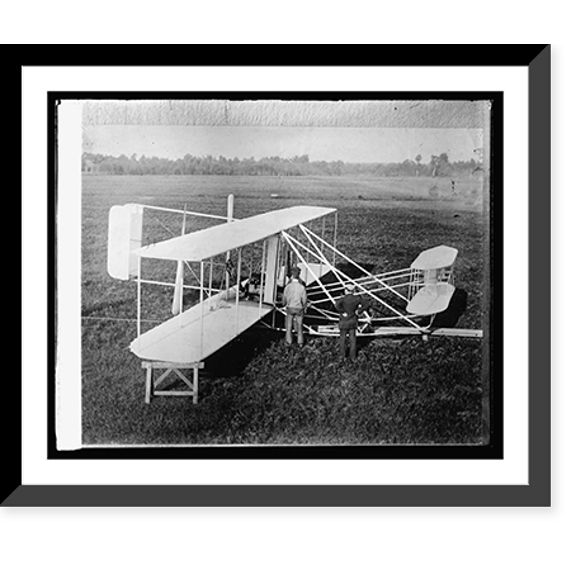 Historic Framed Print, Wright Machine - 2, 17-7/8" x 21-7/8"