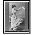thumbnail image 1 of Historic Framed Print, [Young woman, full-length portrait, wearing lace dress, standing, facing right, waving handkerchief], 17-7/8" x 21-7/8", 1 of 9