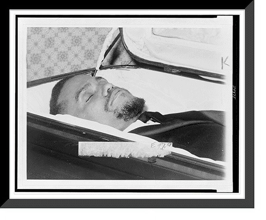 Historic Framed Print, The body of Malcolm X, slain Negro nationalist