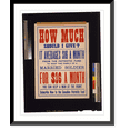 thumbnail image 1 of Historic Framed Print, How much should I give?. For $16 a month you can keep a man at the front. Subscribe now to the Canadian Patriotic Fund, 17-7/8" x 21-7/8", 1 of 9