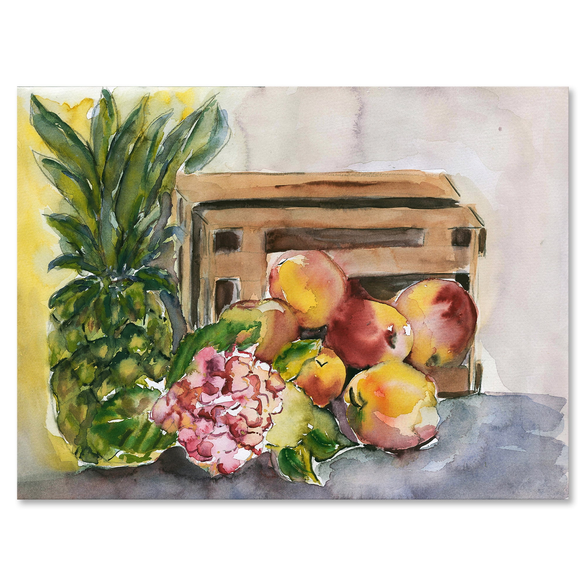 Historic Fruits V 32 in x 24 in Painting Canvas Art Print, by Designart