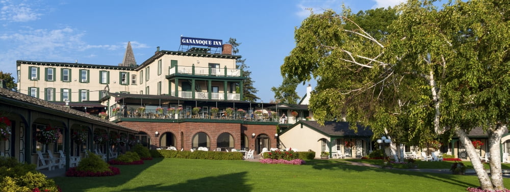 Historic Gananoque Inn in Gananoque Ontario Canada Canvas Art - Panoramic Images (36 x 12)