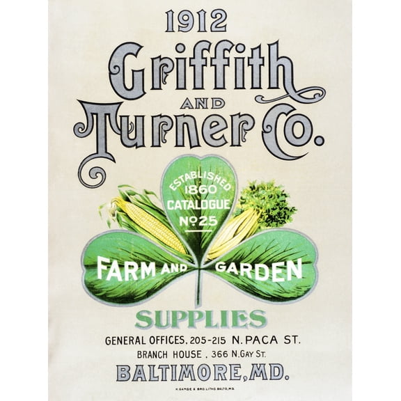 Historic Griffith and Turner Co farm and garden supply catalog from early 20th century Canvas Art - Remsberg Inc Design Pics (13 x 17)