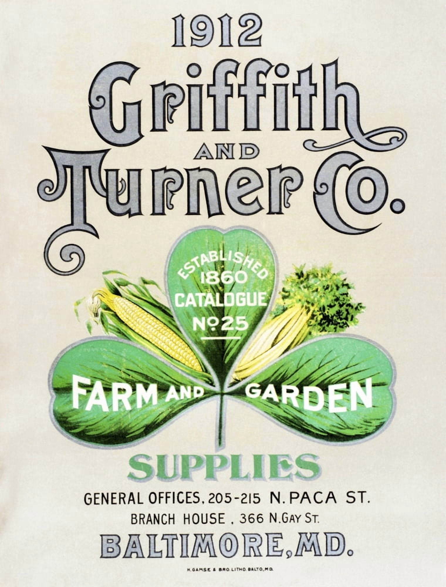 Historic Griffith and Turner Co farm and garden supply catalog from early 20th century Canvas Art - Remsberg Inc Design Pics (26 x 34)