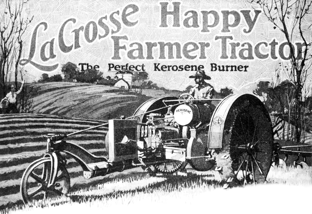 Historic LaCrosse tractor advertisement from the early 20th century Canvas Art - Remsberg Inc Design Pics (18 x 12)