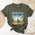 thumbnail image 1 of Historic Liberty Bell and Independence Hall Pennsylvania State T-Shirt, Colonial Landmark Tee and Travel Souvenir, 1 of 8