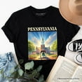 thumbnail image 1 of Historic Liberty Bell and Independence Hall Pennsylvania State T-Shirt, Colonial Landmark Tee and Travel Souvenir, 1 of 8