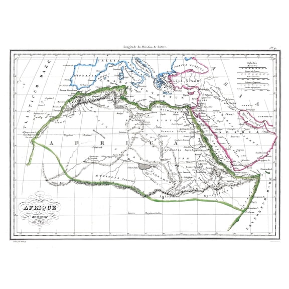 Historic Map - Africa Ancient - Thierry - 31.98 x 23 - Vintage Wall Art