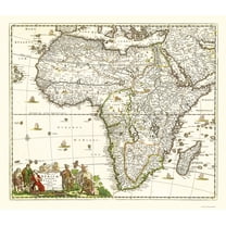 Historic Map - Africa - De Wit 1688 - 23 x 26.59 - Vintage Wall Art