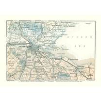 Historic Map - Amsterdam Zuider Zee Netherlands - Baedeker 1910 - 32.49 x 23 - Vintage Wall Art