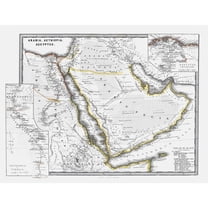 Historic Map - Arabia Ethiopia Egypt - Spruner 1865 - 30.24 x 23 - Vintage Wall Art