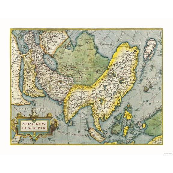 Historic Map - Asia - Ortelius 1670 - 29.11 x 23 - Vintage Wall Art