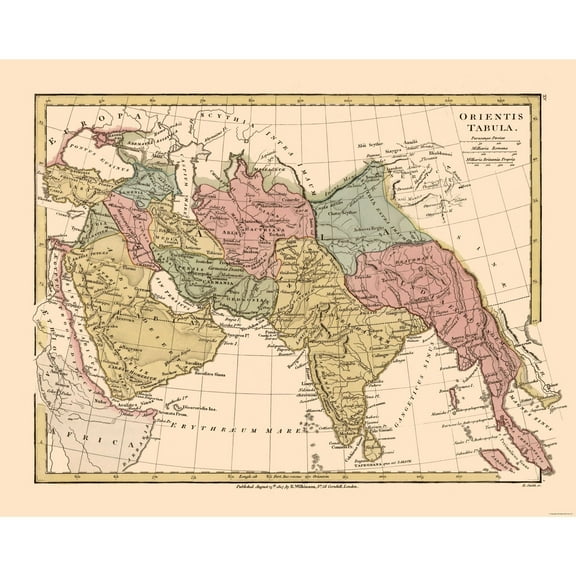 Historic Map - Asia - Wilkinson 1807 - 28.95 x 23 - Vintage Wall Art