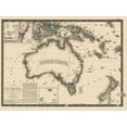 thumbnail image 1 of Historic Map - Australia - Brue 1826 - 23 x 30.90 - Vintage Wall Art, 1 of 5
