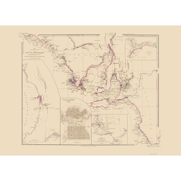 Historic Map - Australia Southern Maritime - Arrowsmith 1844 - Vintage Wall Art