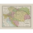 thumbnail image 1 of Historic Map - Austria - Cram 1892 - Vintage Wall Art, 1 of 4