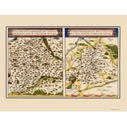 Historic Map - Bavaria Baden Wurttemberg Regions Germany - Ortelius 1570