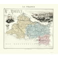 thumbnail image 1 of Historic Map - Bouches du Rhone Department France - Migeon 1896 - 23 x 26.61 - Vintage Wall Art, 1 of 5