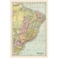 thumbnail image 1 of Historic Map - Brazil - Cram 1892 - 23 x 35.03 - Vintage Wall Art, 1 of 5