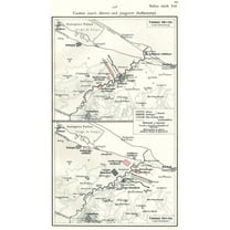 Historic Map - Cannae Italy - Putzgers 1897 - 23 x 40.47 - Vintage Wall Art