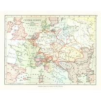 Historic Map - Central Europe 1789 - Gardiner 1902 - 29.20 x 23 - Vintage Wall Art