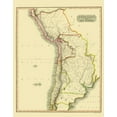 thumbnail image 1 of Historic Map - Chile Bolivia Argentina Peru - Thomson 1816 - 23 x 29 - Vintage Wall Art, 1 of 5