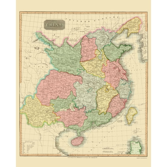 Historic Map - China - Thomson 1815 - 23 x 28.38 - Vintage Wall Art