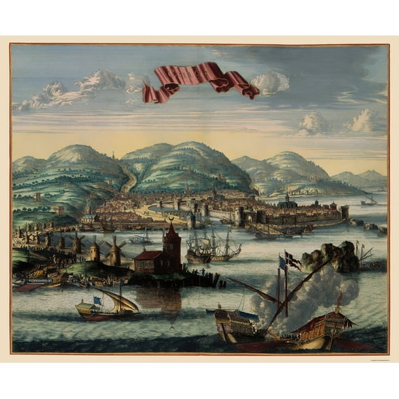 Historic Map - Chios Greece - Jansson 1657 - Vintage Wall Art