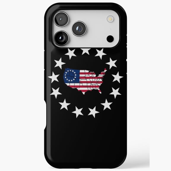 Historic Map Design Patriotic USA for iPhone Case 17 16 15 14 13 12 11 Pro Max