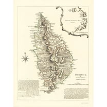 Historic Map - Dominica - Sayer 1768 - 23 x 30.49 - Vintage Wall Art
