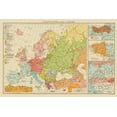 thumbnail image 1 of Historic Map - Europe Ethnic Distribution - Times London 1895 - 23 x 34.40 - Vintage Wall Art, 1 of 5