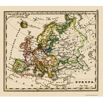 Historic Map - Europe - Stieler 1852 - 23 x 26.04 - Vintage Wall Art