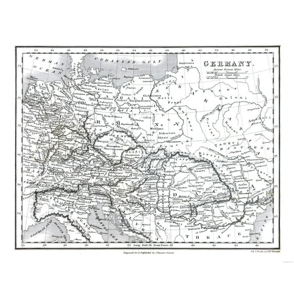 Historic Map - Germany - Oxford 1828 - 29.06 x 23 - Vintage Wall Art