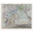 thumbnail image 1 of Historic Map - Germany Southern - Stieler 1885 - 27.66 x 23 - Vintage Wall Art, 1 of 5