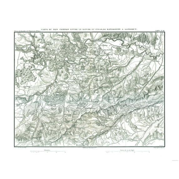 Historic Map - Germany - Thiers 1866 - 28.70 x 23 - Vintage Wall Art