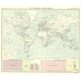 thumbnail image 1 of Historic Map - Global Tin Platinum Aluminium - Bartholomew 1907 - 23 x 27 - Vintage Wall Art, 1 of 5