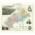 thumbnail image 1 of Historic Map - Hautes Alpes Department France - Migeon 1869 - Vintage Wall Art, 1 of 4