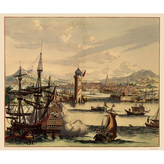Historic Map - Havana Cuba - Ogilby 1670 - Vintage Wall Art
