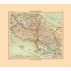 Historic Map - Italy Central - Perthes 1896 - Vintage Wall Art