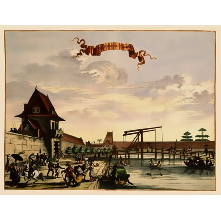 Historic Map - Jakarta Indonesia Gates - Nieuhoff 1682 - Vintage Wall Art
