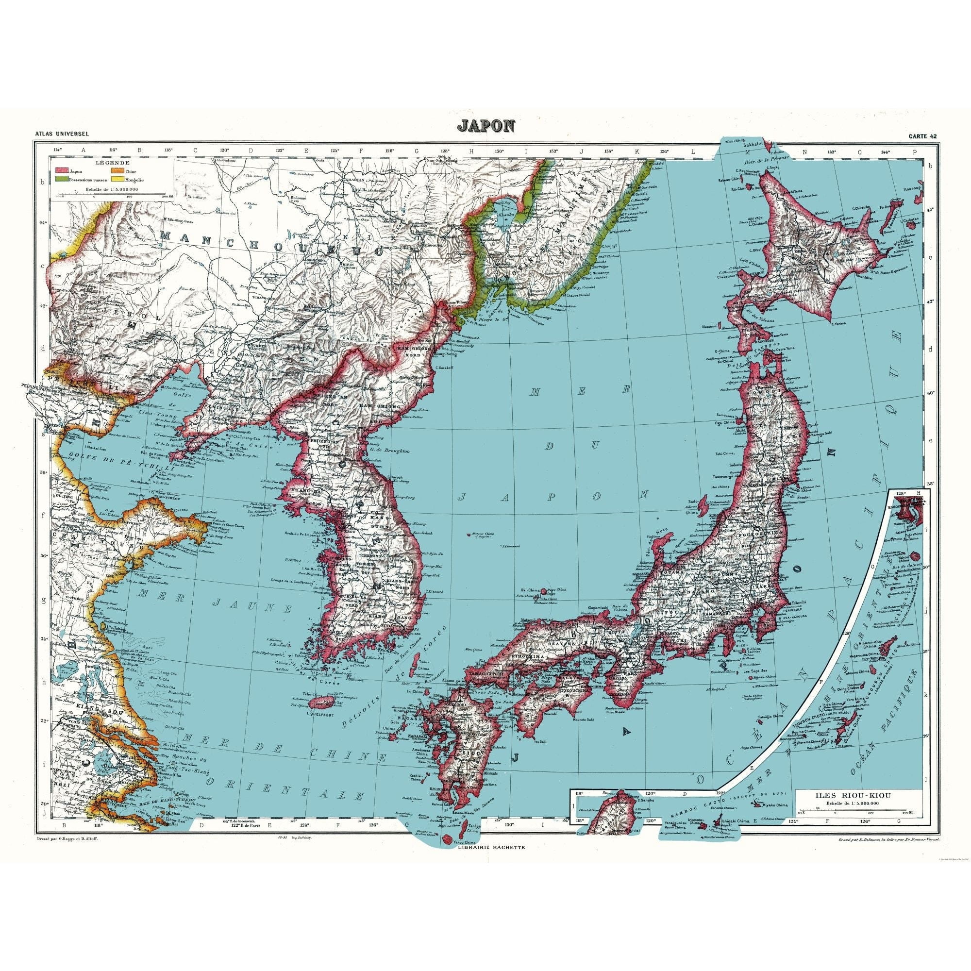大日本道中繪圖☆地図☆史料アンティーク歴史コレクション☆レア☆昭和16年☆印刷物 Historic Map - Japan Asia - Schrader 1935 - Vintage Wall Art
