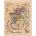 thumbnail image 1 of Historic Map - Jerusalem Israel Modern Religions - Case  1878 - Vintage Wall Art, 1 of 4