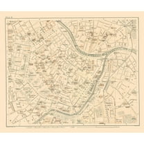 Historic Map - Leopoldstadt Vienna Austria - Baedeker 1896 - 27.27 x 23 - Vintage Wall Art
