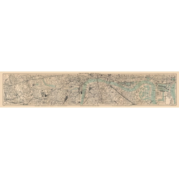 Historic Map - London Central England - Ward 1904 - Vintage Wall Art