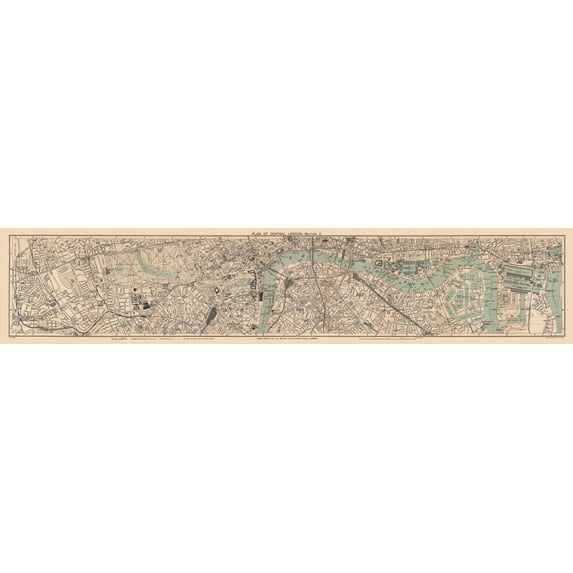 Historic Map - London Central England - Ward 1904 - Vintage Wall Art