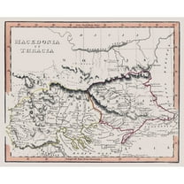 Historic Map - Macedonia Thracia Greece - Fenner 1830 - 28.27 x 23 - Vintage Wall Art