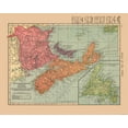 thumbnail image 1 of Historic Map - Maritime Provinces Canada - Hammond 1910 - 28.80 x 23 - Vintage Wall Art, 1 of 5