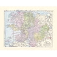 thumbnail image 1 of Historic Map - Mayo County Ireland - Bartholomew 1882 - 23 x 29.77 - Vintage Wall Art, 1 of 5
