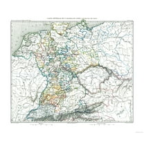 Historic Map - Mediatization of 1805 Germany - Thiers 1866 - 27.12 x 23 - Vintage Wall Art